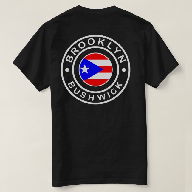 bushwick Brooklyn - camisa puertorriqueña del (Reverso del diseño)