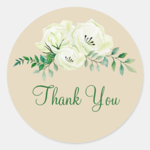 Business Floral Gracias Pegatinas