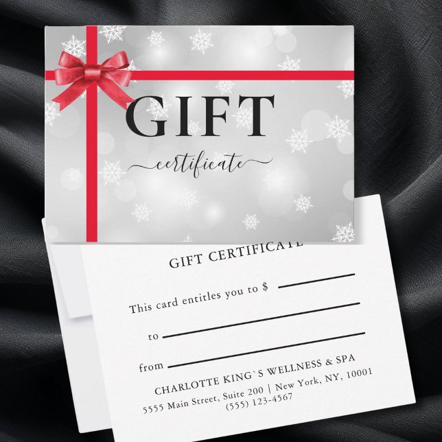 BUSINESS GIFT CERTIFICATE | Modern | Ribbon |  (BUSINESS GIFT CERTIFICATE | Modern | Ribbon |)