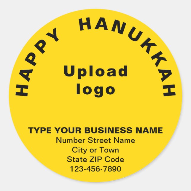 Business Hanukkah Greeting sobre el Pegatina redon (Anverso)
