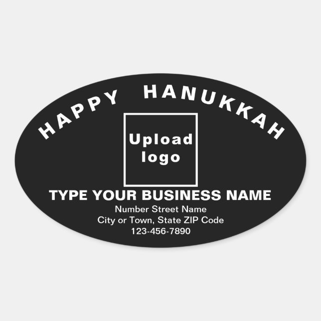 Business Hanukkah Saludo a Pegatina Óval negro (Anverso)