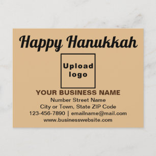 Business Hanukkah saludo con postal marrón claro