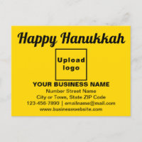 Business Hanukkah Saludo con tarjeta postal amaril