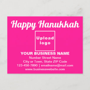 Business Hanukkah Saludo con tarjeta postal rosa