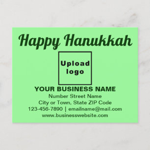 Business Hanukkah Saludo con una tarjeta postal ve