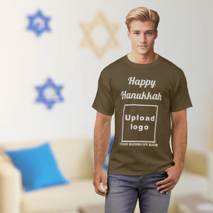 Business Hanukkah saludo en la camiseta marrón