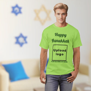 Business Hanukkah saludo en la camiseta verde anim