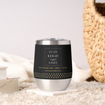 Business Logo Black Gold Dots Branded