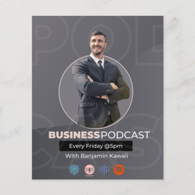 BUSINESS PODCAST FLYER (Frente)