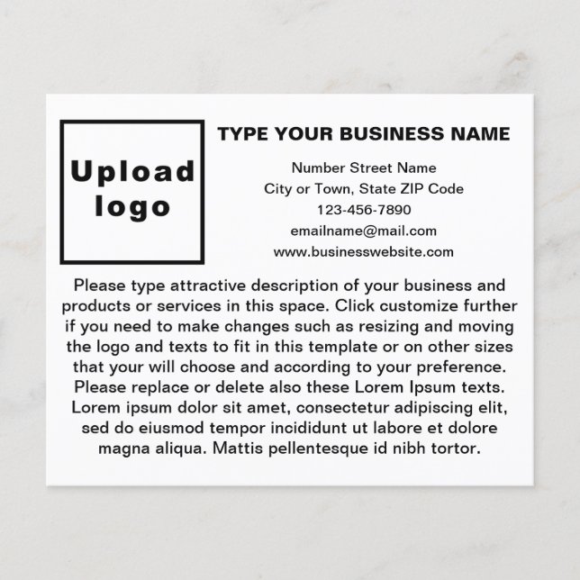 Business Products Services Black and White Flyer (Frente)