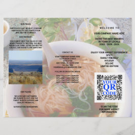 Business QR Code Light Photo Menú Guay Tri-Fold