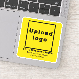 Business Tagline on Yellow Square Vinyl Pegatina