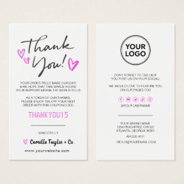 Business Thank You & Discount Code Card | Modern