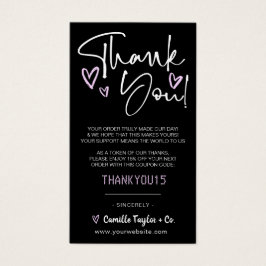 Business Thank You & Discount Code Holographic
