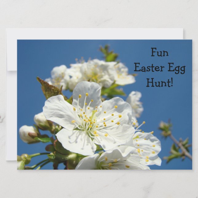 ¡Busqueda de Huevos de Pascua! Invitaciones para E (Anverso)