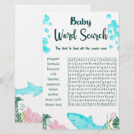 Búsqueda de Word para tarjeta de juegos de Baby Sh