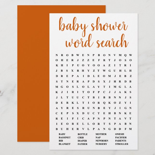 Búsqueda simple de palabras para bebés | Tarjeta d (Anverso / Reverso)