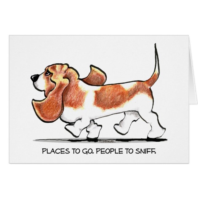 Busy Basset Hound (Anverso (Horizontal))