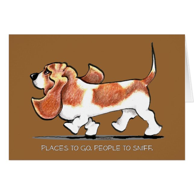 Busy Basset Hound (Anverso (Horizontal))