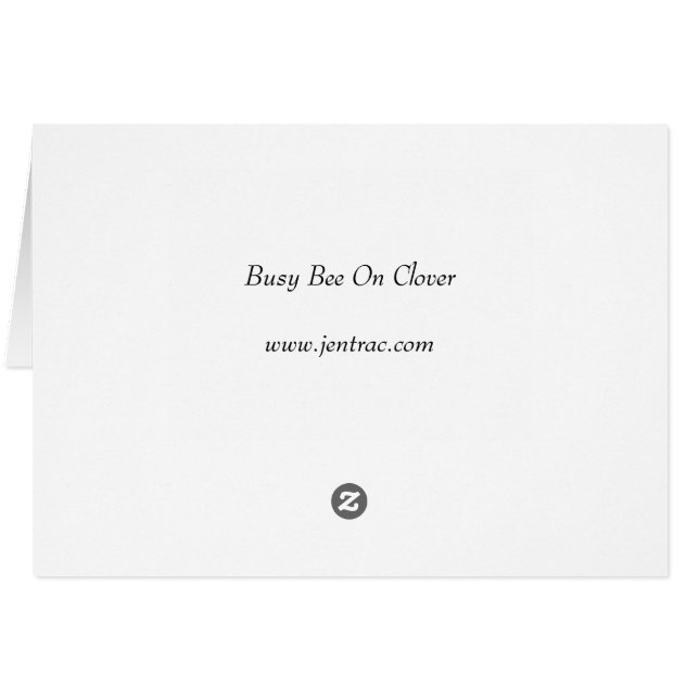 Busy Bee on Clover (Reverso Horizontal)