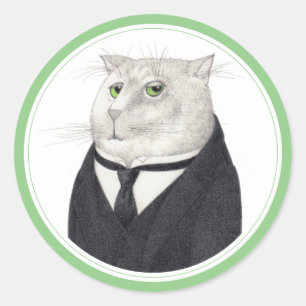 BUTLER CAT Grandes Pegatinas redondos