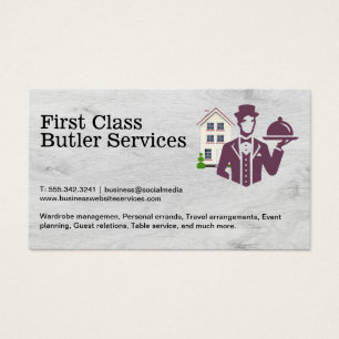 Butler con bandeja de servicio   Servicios de la c