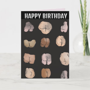 BUTT MAN FUNNY BIRTHDAY Tarjeta de felicitación