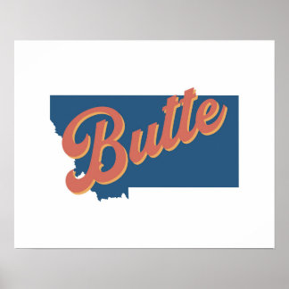 Butte, impresión estatal de Montana