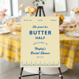 Butter Half Yellow Bridal Shower Welcome