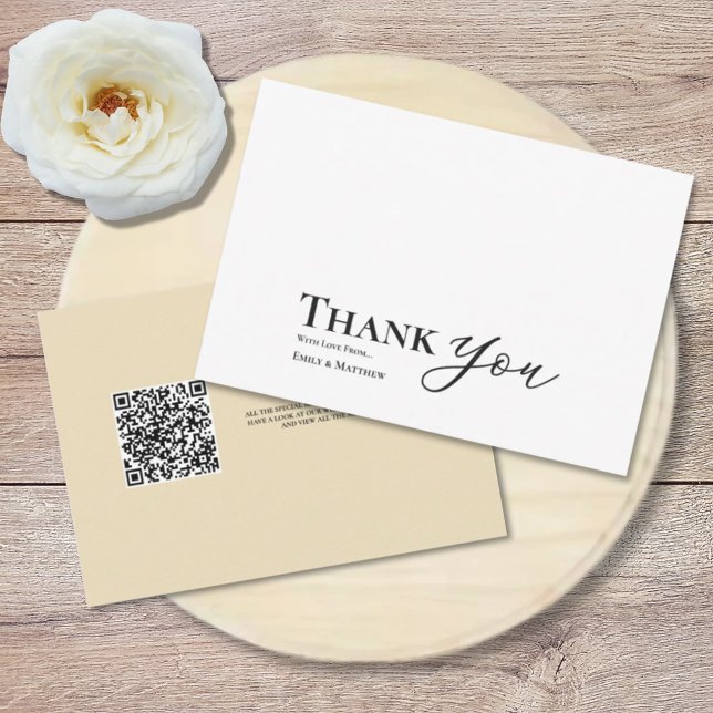 Butter Yellow Wedding Thank You Card (Subido por el creador)