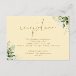 Buttercup Yellow Greenery Wedding Recepción