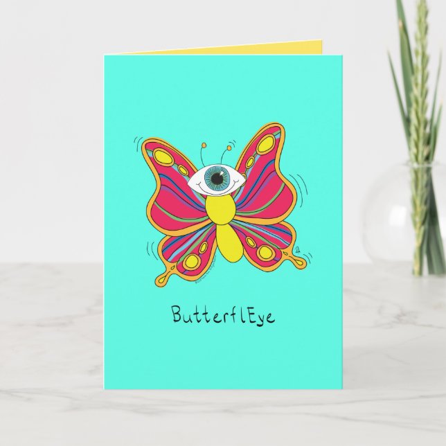 ButterflEYE - Tarjeta de saludo para mariposa Cycl (Anverso)