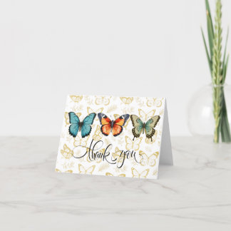 Butterflies in Bloom Tarjeta de agradecimiento