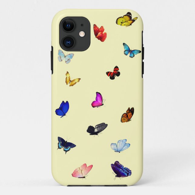 Butterflies iPhone 11 Funda duro (Reverso)