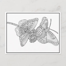 Butterflies Postcard Design - Tarjeta de color