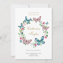 Butterflies Programa Funeral Orden De Servicio