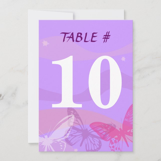 BUTTERFLIES & STARS Bat Mitzvah Invitación (Anverso)