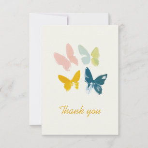 Butterflies Tarjeta de agradecimiento moderna