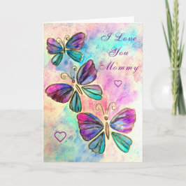 Butterflies Tarjeta del Día de la Madre - Te amo m