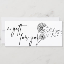Butterflies Wish Dandelion Gift Certificate