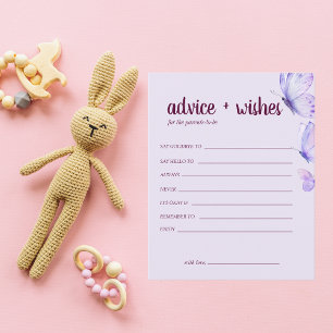 Butterfly besa nueva tarjeta de consejo para padre