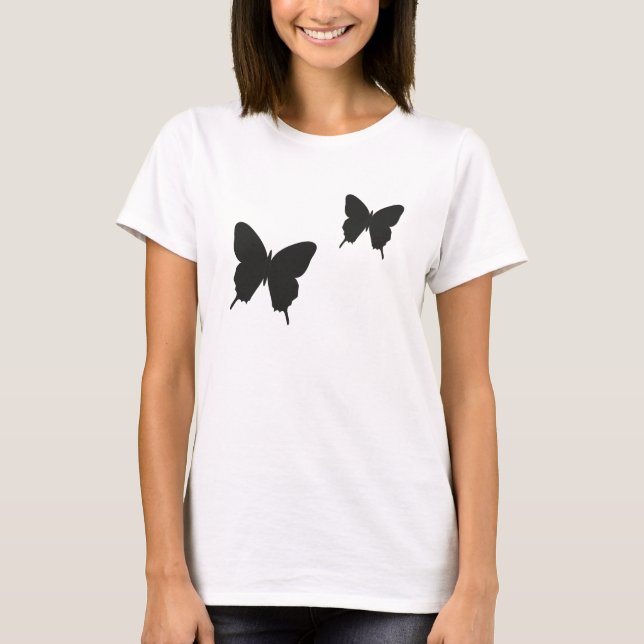 Butterfly Black and White Modern Romantic Top (Anverso)