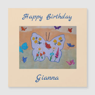 Butterfly Dreaming Magnetic Birday Card
