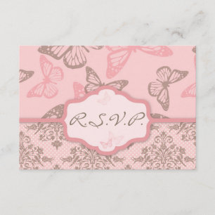 Butterfly Kisses Petal Cumpleaños Tarjeta RSVP 2