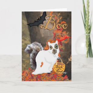 ¡Buu! Tarjeta de Halloween de ardilla