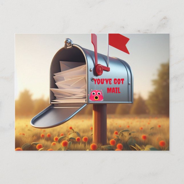 Buzón de Campo Divertido - Tienes Correo - Postal (Anverso)