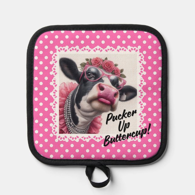 ¡Buzón de mariposa! Oven Mitt y Pot Holders (Anverso)