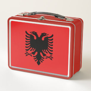 Buzón inoxidable metalizado - bandera de Albania
