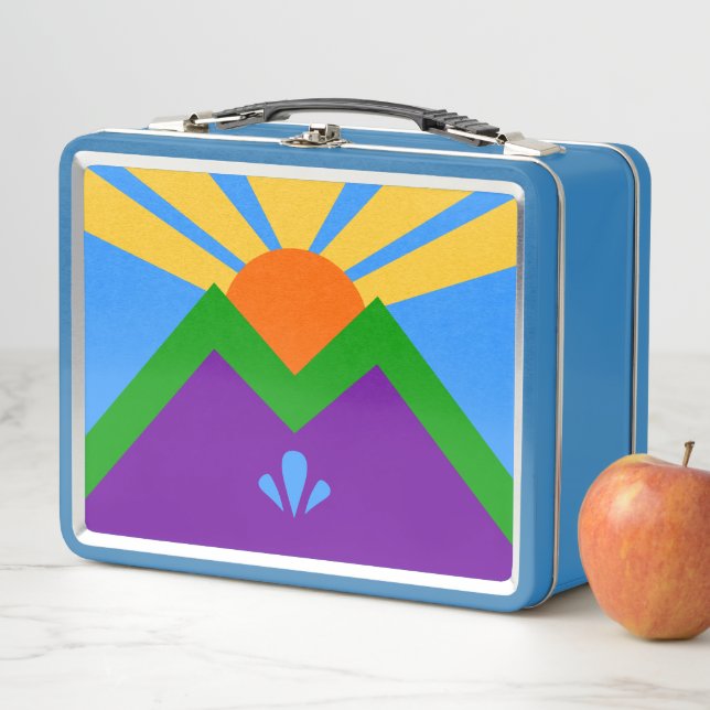 Buzón inoxidable metalizado, bandera de Manitou Sp (In situ)