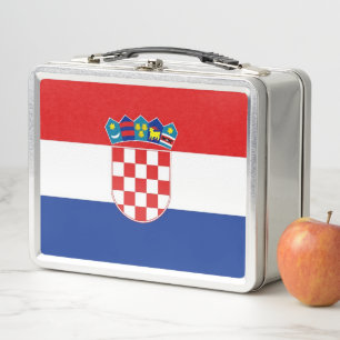 Buzón inoxidable metalizado con bandera de Croacia